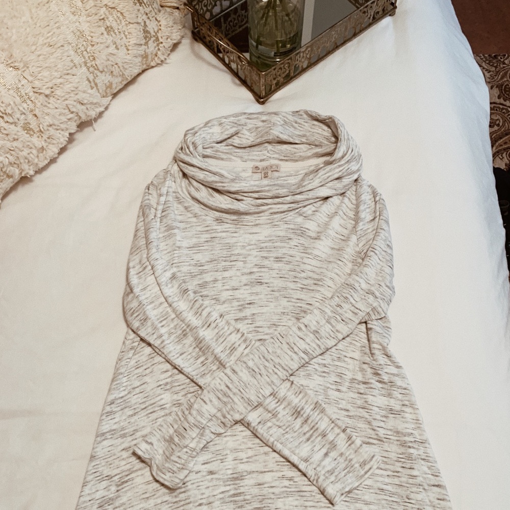 Flowy Cow Neck Long Sleeve Top